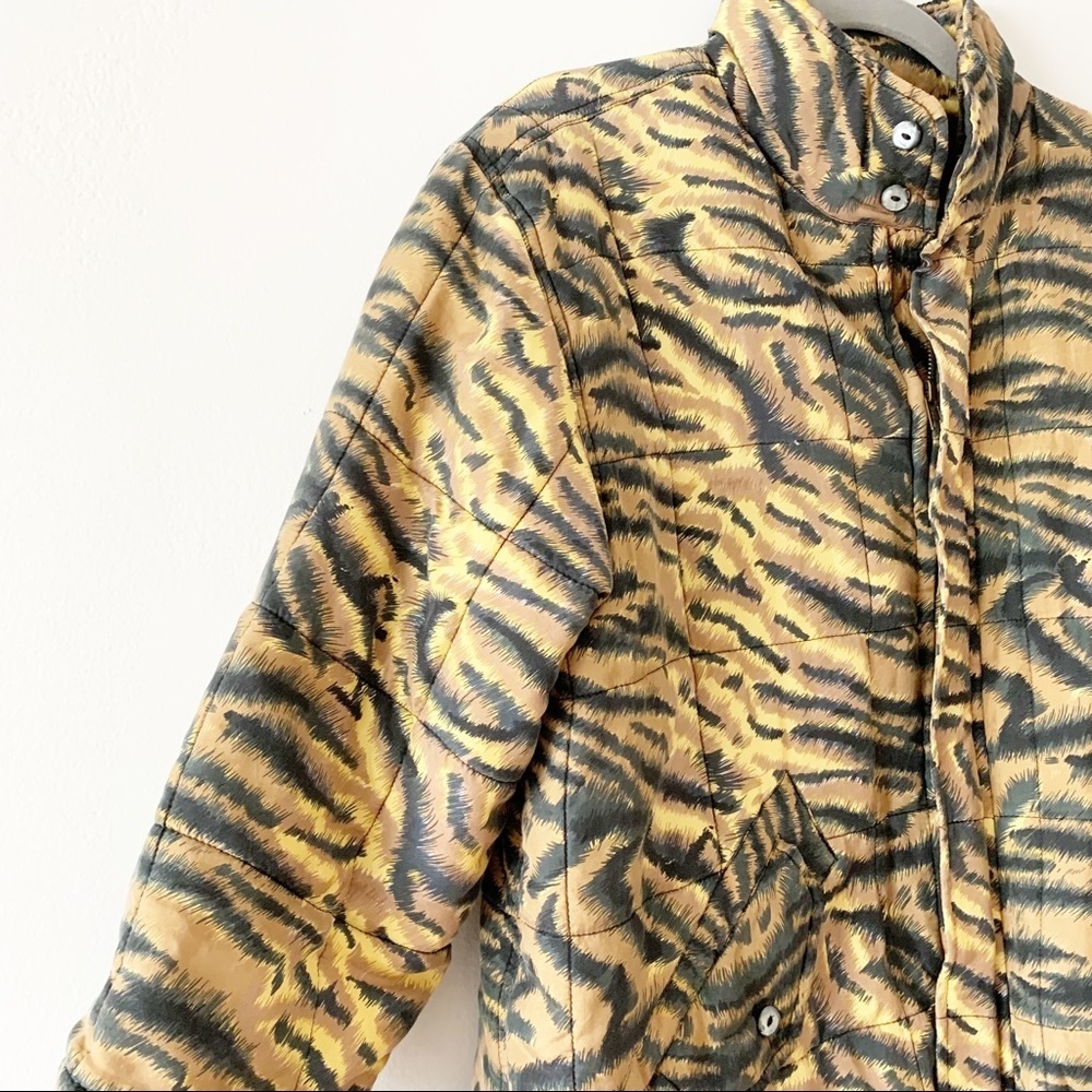 Clio Vintage 90s Animal Print Silk Jacket XL - Picture 2 of 11